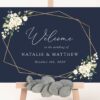 Navy and White Flowers Welcome Sign, Wedding Sign, Printable File, Edit Yourself, SH41 Navy and White Flowers Welcome Sign, Wedding Sign, Printable File, Edit Yourself, SH41