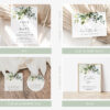 Eucalyptus Leaves Wedding Bundle, Printable File, Edit Yourself, SH45