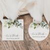 Eucalyptus Leaves Favor Tags, Gift Tags, Party Tags, Wedding, Printable File, Edit Yourself, SH45