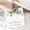 Eucalyptus Leaves Favor Tags, Gift Tags, Party Tags, Wedding, Printable File, Edit Yourself, SH45