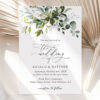 Eucalyptus Leaves Wedding Invitation Suite, Wedding Stationery, Printable File, Edit Yourself, SH45 Eucalyptus Leaves Wedding Invitation Suite, Wedding Stationery, Printable File, Edit Yourself, SH45