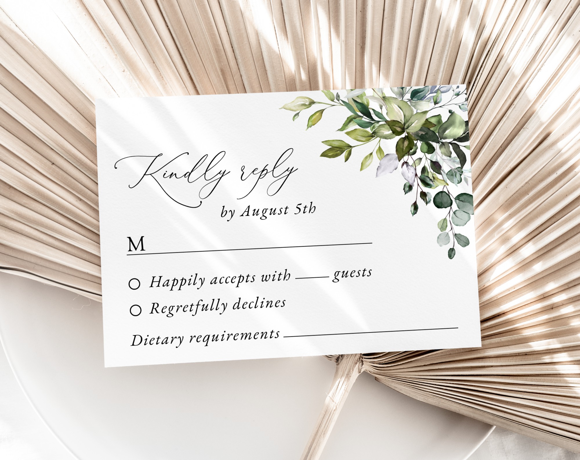 Eucalyptus Leaves Wedding Invitation Suite, Wedding Stationery, Printable File, Edit Yourself, SH45 Eucalyptus Leaves Wedding Invitation Suite, Wedding Stationery, Printable File, Edit Yourself, SH45