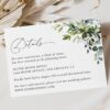 Eucalyptus Leaves Wedding Invitation Suite, Wedding Stationery, Printable File, Edit Yourself, SH45 Eucalyptus Leaves Wedding Invitation Suite, Wedding Stationery, Printable File, Edit Yourself, SH45