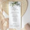 Eucalyptus Leaves Wedding Program, Wedding Stationery, Printable File, Edit Yourself, SH45 Eucalyptus Leaves Wedding Program, Wedding Stationery, Printable File, Edit Yourself, SH45