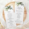 Eucalyptus Leaves Wedding Program, Wedding Stationery, Printable File, Edit Yourself, SH45 Eucalyptus Leaves Wedding Program, Wedding Stationery, Printable File, Edit Yourself, SH45