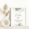 Greenery and Gold Custom Sign, Wedding Sign, Printable File, Edit Yourself, SH46