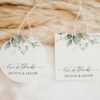 Greenery and Gold Favor Tags, Gift Tags, Party Tags, Wedding, Printable File, Edit Yourself, SH46 Greenery and Gold Favor Tags, Gift Tags, Party Tags, Wedding, Printable File, Edit Yourself, SH46