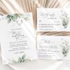 Greenery and Gold Wedding Invitation Suite, Wedding Stationery, Printable File, Edit Yourself, SH46 Greenery and Gold Wedding Invitation Suite, Wedding Stationery, Printable File, Edit Yourself, SH46