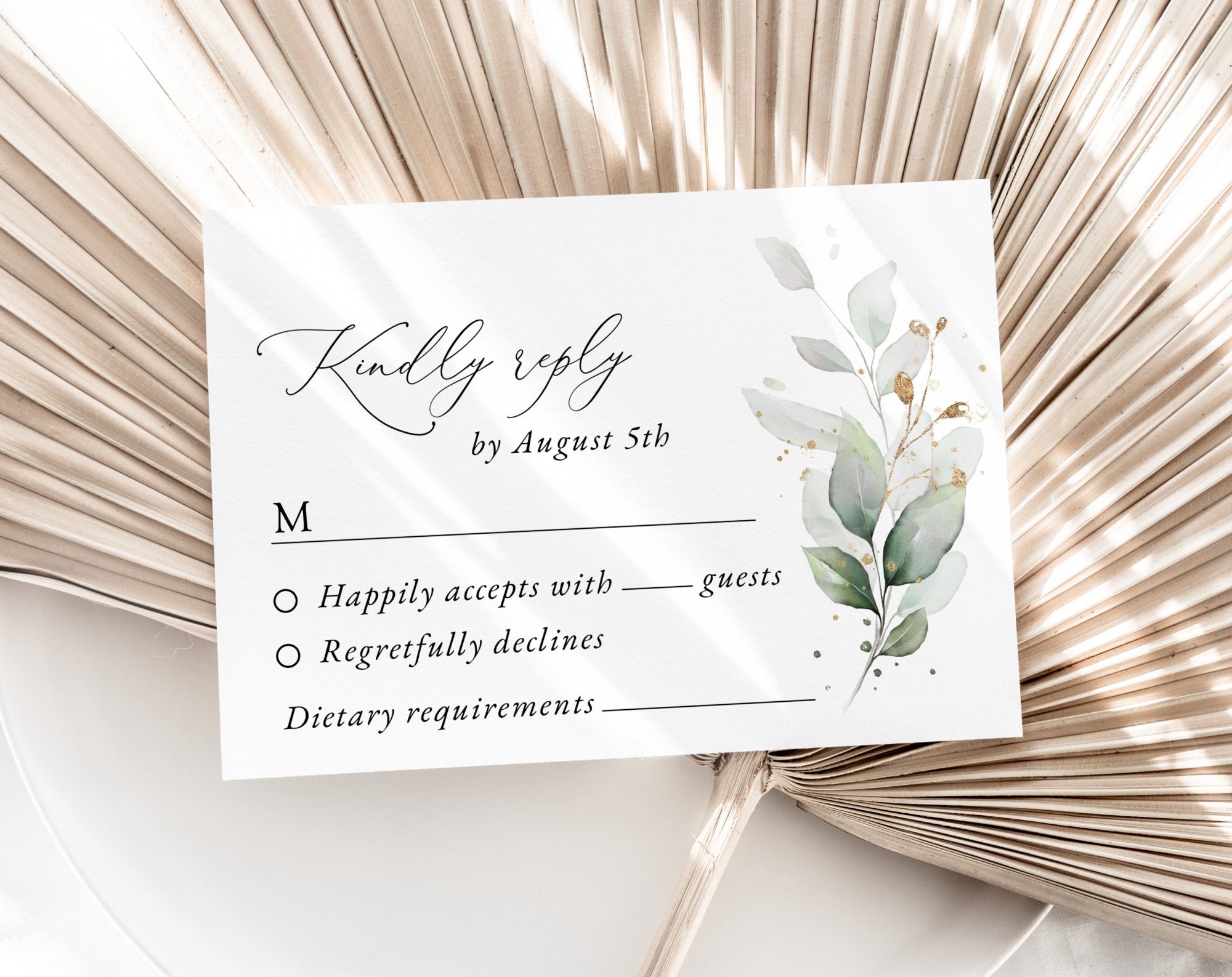 Greenery and Gold Wedding Invitation Suite, Wedding Stationery, Printable File, Edit Yourself, SH46 Greenery and Gold Wedding Invitation Suite, Wedding Stationery, Printable File, Edit Yourself, SH46