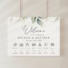 Greenery and Gold Order of Events Sign, Welcome Sign, Printable File, Edit Yourself, SH46 Greenery and Gold Order of Events Sign, Welcome Sign, Printable File, Edit Yourself, SH46