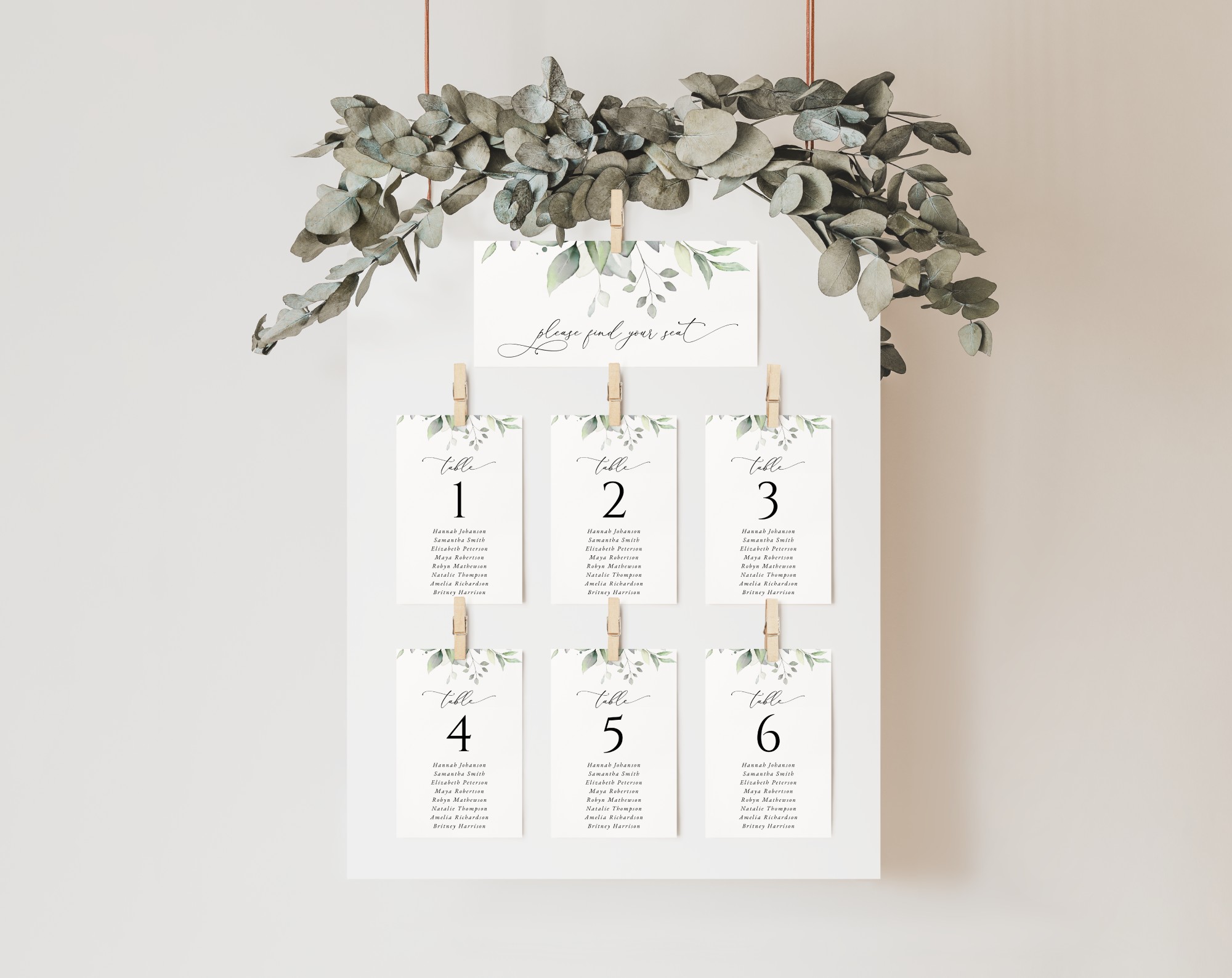 Greenery and Gold Seating Cards, Wedding Stationery, Printable File, Edit Yourself, SH46 Greenery and Gold Seating Cards, Wedding Stationery, Printable File, Edit Yourself, SH46