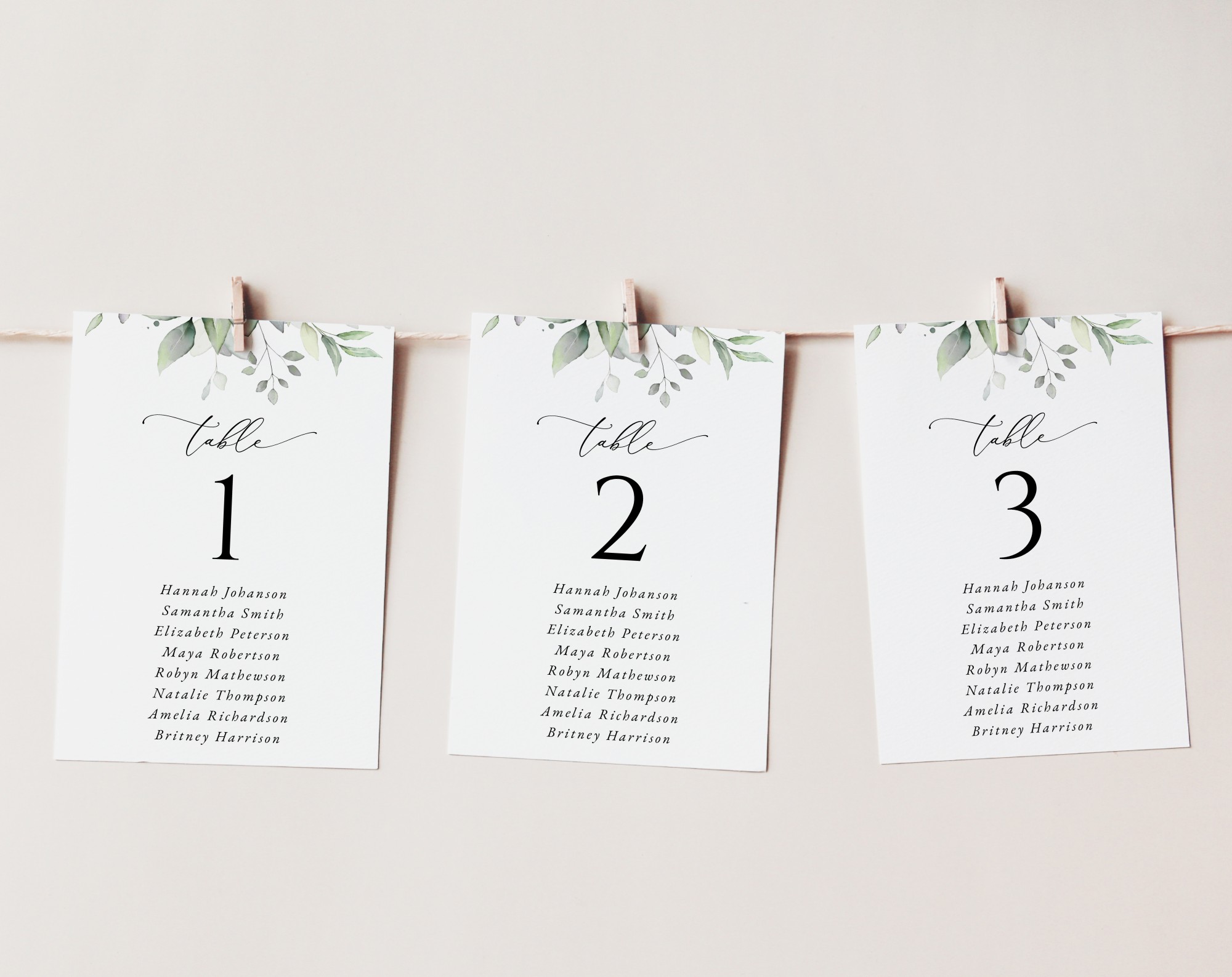 Greenery and Gold Seating Cards, Wedding Stationery, Printable File, Edit Yourself, SH46 Greenery and Gold Seating Cards, Wedding Stationery, Printable File, Edit Yourself, SH46