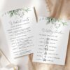 Greenery and Gold Wedding Timeline, Wedding Stationery, Printable File, Edit Yourself, SH46 Greenery and Gold Wedding Timeline, Wedding Stationery, Printable File, Edit Yourself, SH46