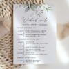 Greenery and Gold Wedding Timeline, Wedding Stationery, Printable File, Edit Yourself, SH46 Greenery and Gold Wedding Timeline, Wedding Stationery, Printable File, Edit Yourself, SH46