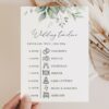 Greenery and Gold Wedding Timeline, Wedding Stationery, Printable File, Edit Yourself, SH46 Greenery and Gold Wedding Timeline, Wedding Stationery, Printable File, Edit Yourself, SH46