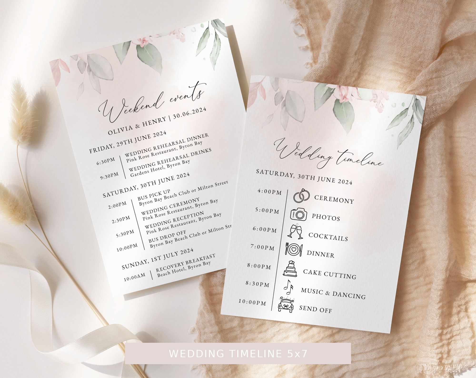 Blush Pink Flowers Wedding Bundle, Printable File, Edit Yourself, SH47 Blush Pink Flowers Wedding Bundle, Printable File, Edit Yourself, SH47