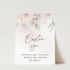 Blush Pink Flowers Custom Sign, Wedding Sign, Printable File, Edit Yourself, SH47