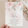 Blush Pink Flowers Wedding Invitation Suite, Wedding Stationery, Printable File, Edit Yourself, SH47 Blush Pink Flowers Wedding Invitation Suite, Wedding Stationery, Printable File, Edit Yourself, SH47