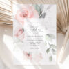 Blush Pink Flowers Wedding Invitation Set, Wedding Stationery, Printable File, Edit Yourself, SH47 Blush Pink Flowers Wedding Invitation Set, Wedding Stationery, Printable File, Edit Yourself, SH47