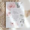 Blush Pink Flowers Wedding Invitation Set, Wedding Stationery, Printable File, Edit Yourself, SH47 Blush Pink Flowers Wedding Invitation Set, Wedding Stationery, Printable File, Edit Yourself, SH47