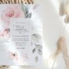 Blush Pink Flowers Wedding Invitation Set, Wedding Stationery, Printable File, Edit Yourself, SH47 Blush Pink Flowers Wedding Invitation Set, Wedding Stationery, Printable File, Edit Yourself, SH47