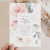 Blush Pink Flowers Wedding Invitation Set, Wedding Stationery, Printable File, Edit Yourself, SH47 Blush Pink Flowers Wedding Invitation Set, Wedding Stationery, Printable File, Edit Yourself, SH47