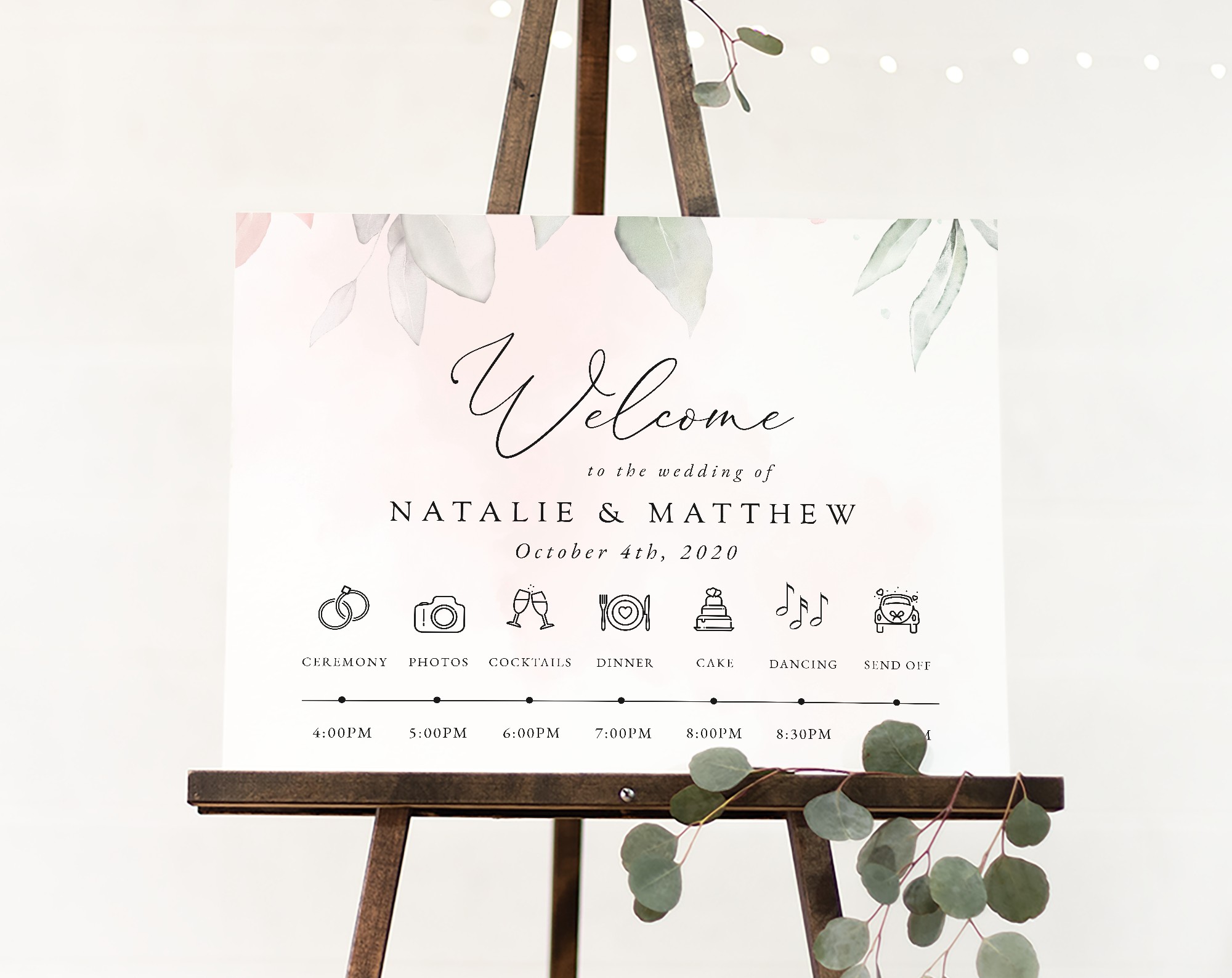 Blush Pink Flowers Order of Events Sign, Welcome Sign, Printable File, Edit Yourself, SH47 Blush Pink Flowers Order of Events Sign, Welcome Sign, Printable File, Edit Yourself, SH47
