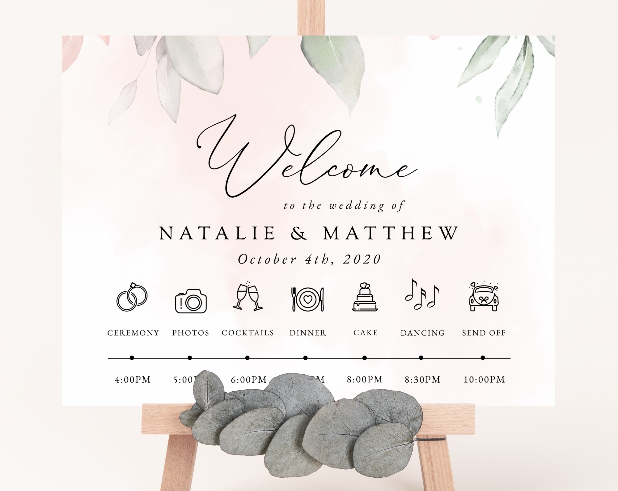 Blush Pink Flowers Order of Events Sign, Welcome Sign, Printable File, Edit Yourself, SH47 Blush Pink Flowers Order of Events Sign, Welcome Sign, Printable File, Edit Yourself, SH47