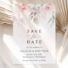 Blush Pink Flowers Save the Date, Wedding Stationery, Printable File, Edit Yourself, SH47 Blush Pink Flowers Save the Date, Wedding Stationery, Printable File, Edit Yourself, SH47