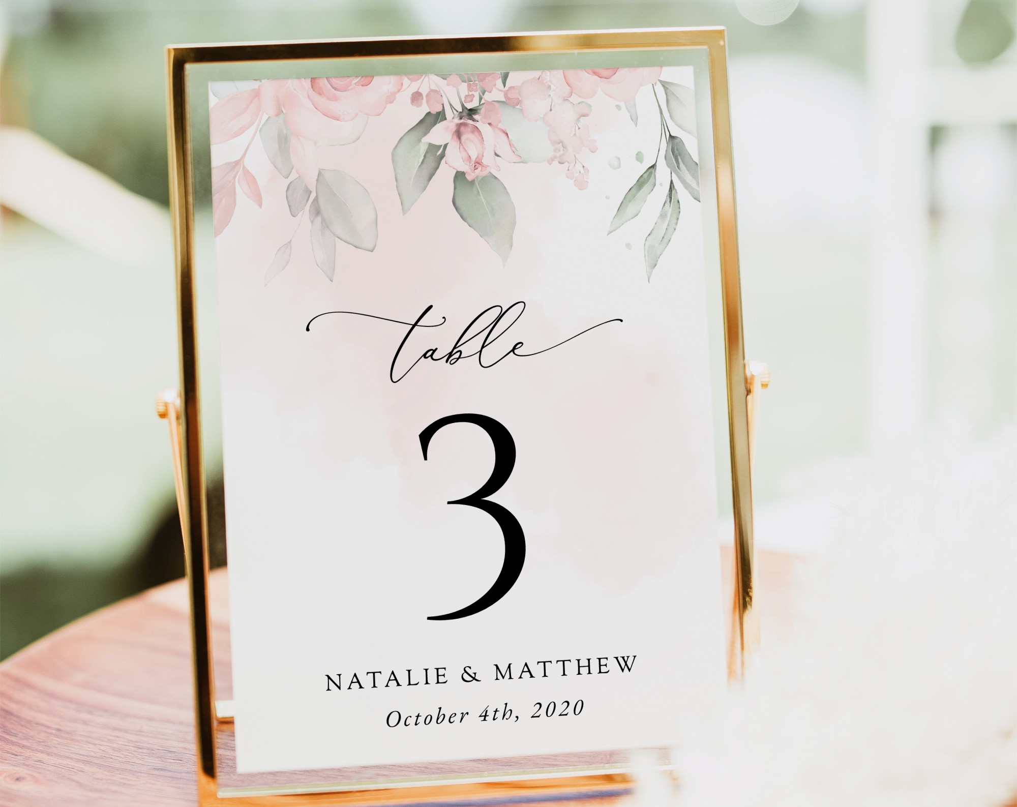 Blush Pink Flowers Table Number Sign, Wedding Sign, Printable File, Edit Yourself, SH47 Blush Pink Flowers Table Number Sign, Wedding Sign, Printable File, Edit Yourself, SH47