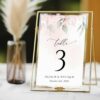 Blush Pink Flowers Table Number Sign, Wedding Sign, Printable File, Edit Yourself, SH47 Blush Pink Flowers Table Number Sign, Wedding Sign, Printable File, Edit Yourself, SH47