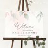 Blush Pink Flowers Welcome Sign, Wedding Sign, Printable File, Edit Yourself, SH47 Blush Pink Flowers Welcome Sign, Wedding Sign, Printable File, Edit Yourself, SH47