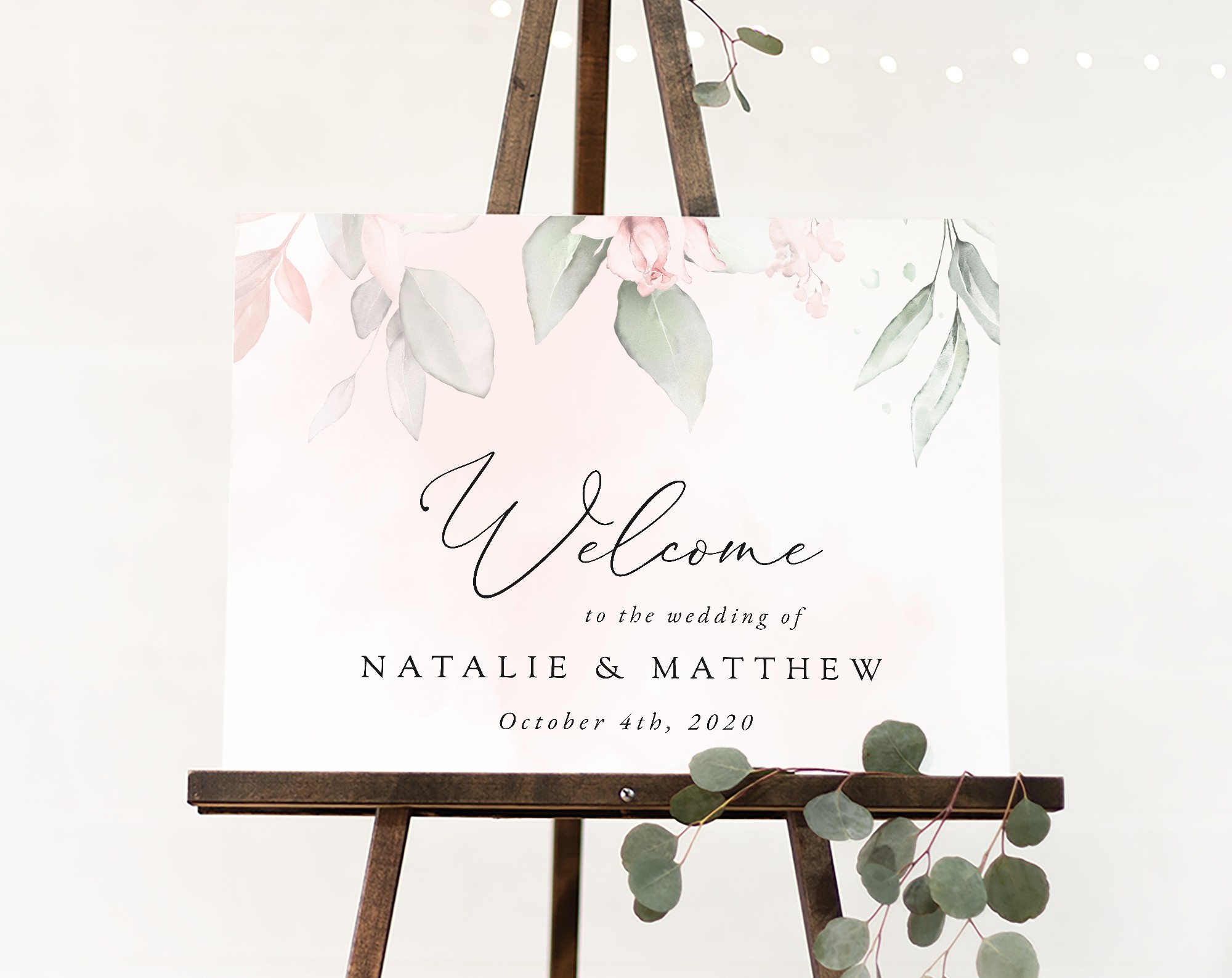 Blush Pink Flowers Welcome Sign, Wedding Sign, Printable File, Edit Yourself, SH47 Blush Pink Flowers Welcome Sign, Wedding Sign, Printable File, Edit Yourself, SH47