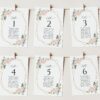 Pink Flowers Seating Cards, Wedding Stationery, Printable File, Edit Yourself, SH48