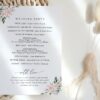 Pink Flowers Wedding Program, Wedding Stationery, Printable File, Edit Yourself, SH48
