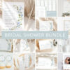 Blue Flowers Bridal Shower Bundle, Printable File, Edit Yourself, SH49 Blue Flowers Bridal Shower Bundle, Printable File, Edit Yourself, SH49