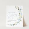 Blue Flowers Custom Sign, Bridal Shower Sign, Printable File, Edit Yourself, SH49