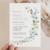 Blue Flowers Bridal Shower Invitation, Bridal Stationery, Printable File, Edit Yourself, SH49 Blue Flowers Bridal Shower Invitation, Bridal Stationery, Printable File, Edit Yourself, SH49