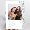Blue Flowers Photo Booth Frame, Bridal Shower Photo Prop, Printable File, Edit Yourself, SH49 Blue Flowers Photo Booth Frame, Bridal Shower Photo Prop, Printable File, Edit Yourself, SH49
