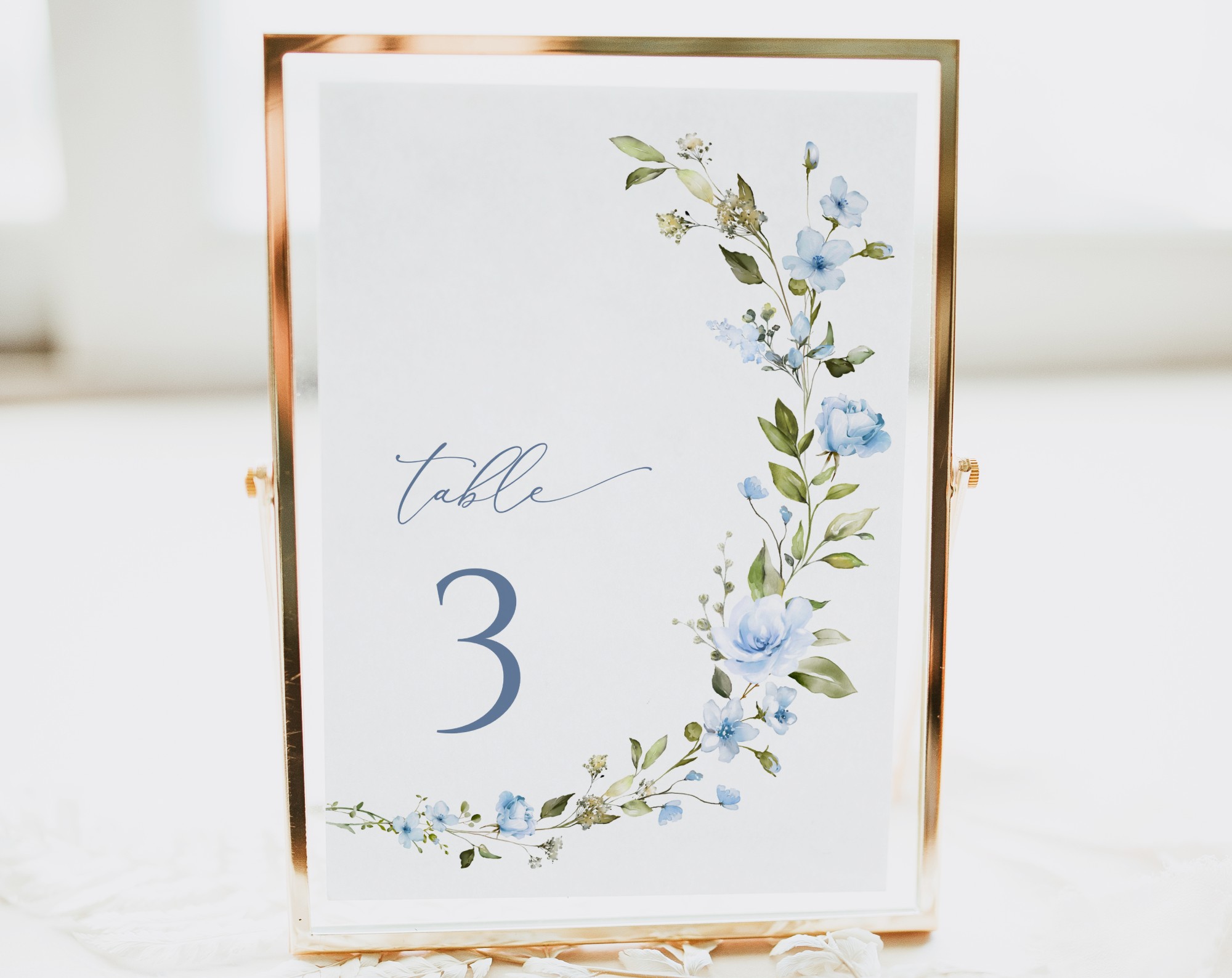Blue Flowers Table Number Sign, Bridal Shower Sign, Printable File, Edit Yourself, SH49 Blue Flowers Table Number Sign, Bridal Shower Sign, Printable File, Edit Yourself, SH49