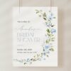 Blue Flowers Welcome Sign, Bridal Shower Sign, Printable File, Edit Yourself, SH49