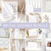 Purple Flowers Bridal Shower Bundle, Printable File, Edit Yourself, SH50 Purple Flowers Bridal Shower Bundle, Printable File, Edit Yourself, SH50
