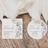 Purple Flowers Favor Tags, Gift Tags, Party Tags, Bridal Shower, Printable File, Edit Yourself, SH50 Purple Flowers Favor Tags, Gift Tags, Party Tags, Bridal Shower, Printable File, Edit Yourself, SH50