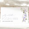 Purple Flowers Food Label, Bridal Shower Decoration, Printable File, Edit Yourself, SH50