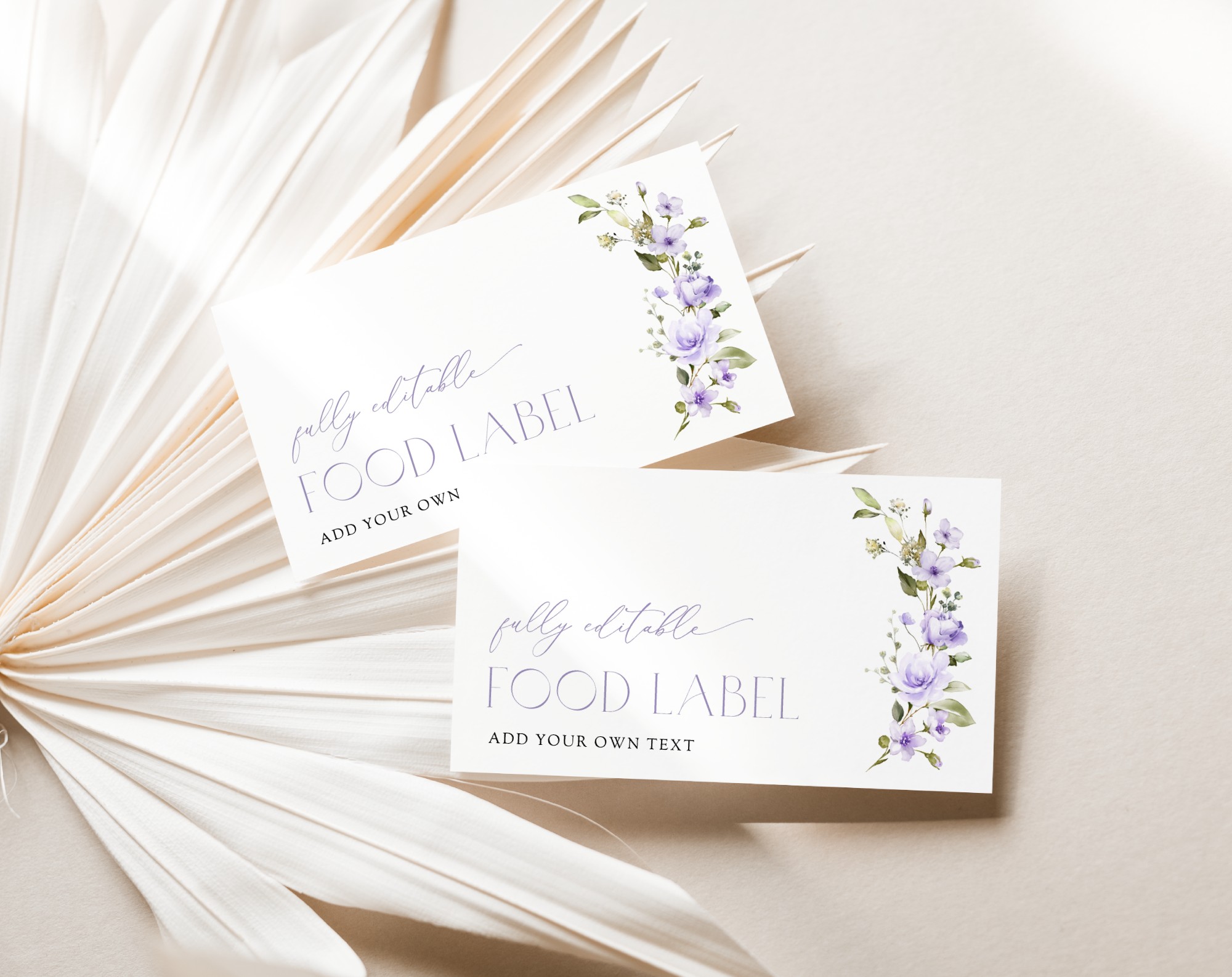 Purple Flowers Food Label, Bridal Shower Decoration, Printable File, Edit Yourself, SH50 Purple Flowers Food Label, Bridal Shower Decoration, Printable File, Edit Yourself, SH50