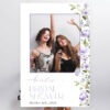 Purple Flowers Photo Booth Frame, Bridal Shower Photo Prop, Printable File, Edit Yourself, SH50 Purple Flowers Photo Booth Frame, Bridal Shower Photo Prop, Printable File, Edit Yourself, SH50