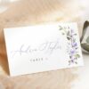 Purple Flowers Place Card, Bridal Shower Stationery, Printable File, Edit Yourself, SH50 Purple Flowers Place Card, Bridal Shower Stationery, Printable File, Edit Yourself, SH50
