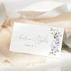 Purple Flowers Place Card, Bridal Shower Stationery, Printable File, Edit Yourself, SH50 Purple Flowers Place Card, Bridal Shower Stationery, Printable File, Edit Yourself, SH50
