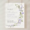 Purple Flowers Welcome Sign, Bridal Shower Sign, Printable File, Edit Yourself, SH50