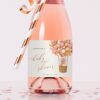 Bear and Pink Balloons Mini Champagne Labels, Baby Shower Decoration, Girl Baby Shower, Printable File, Edit Yourself, SH51